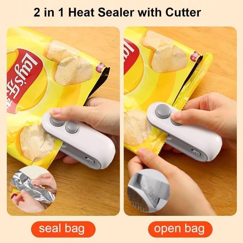 Mini Sealing Machine 2 in 1 USB Rechargeable